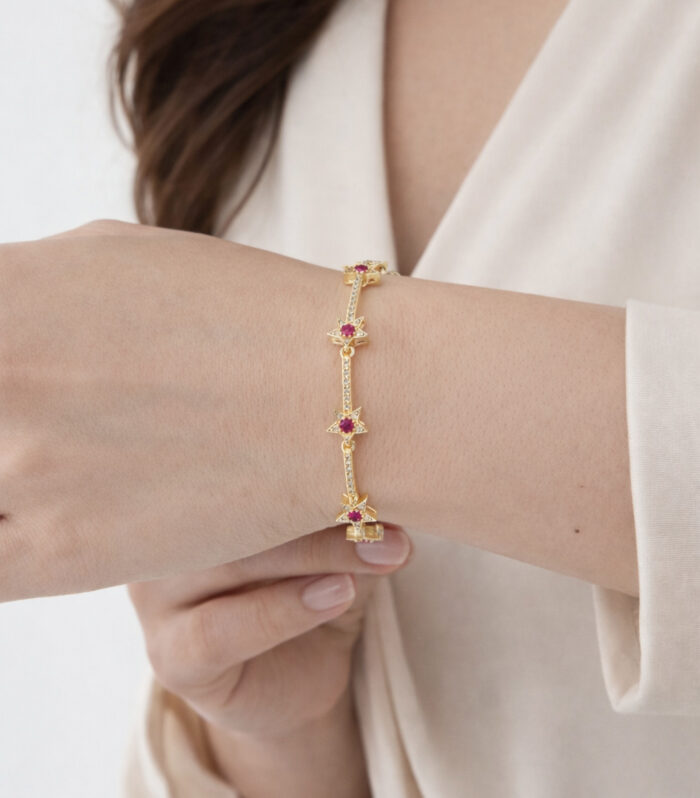 Crimson Star Bracelet